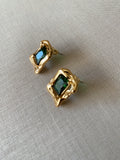 Gia Gemstone Luxe Earrings - Emerald