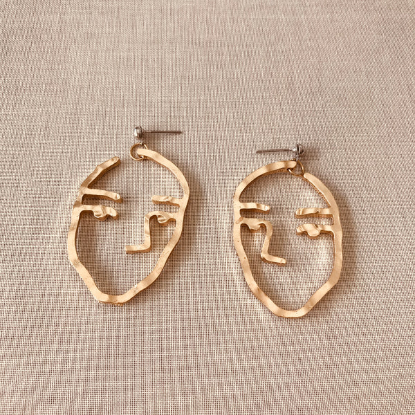 Mamadou Face Earrings